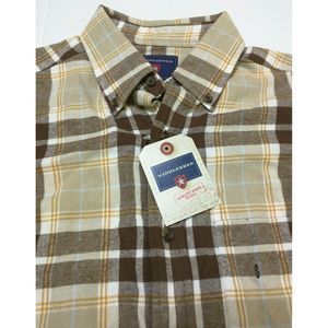New Saddlebreed Small Brown Flannel LS Shirt Top